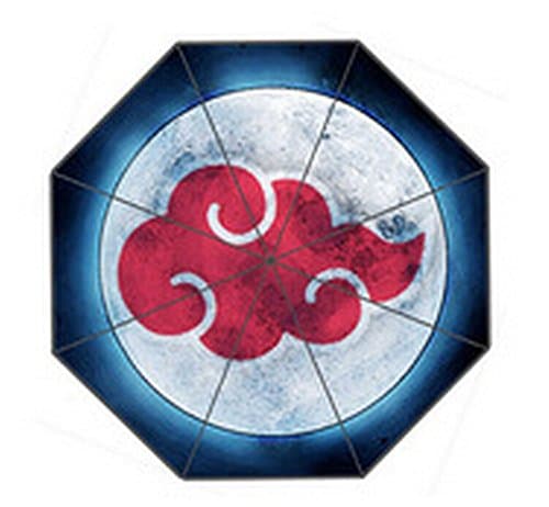 Panda custom Japanese Anime Naruto Akatsuki Red Cloud Auto Foldable Sun Rain Umbrella Windproof Anti-UV