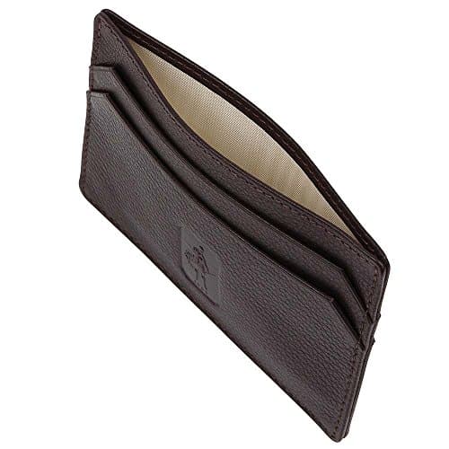 David Hampton Luxury Leather Slim Card Holder Espresso Malvern