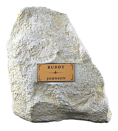 Limestone Garden Rock Pet Cremation Urn, Medium