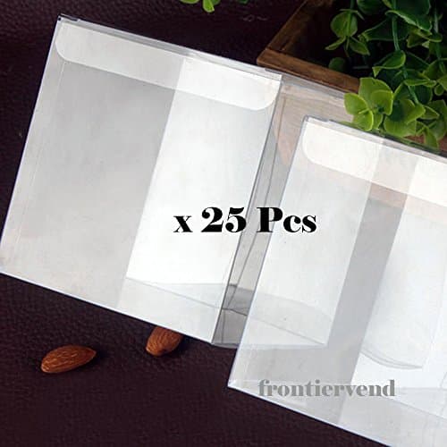 10,25,50 Pcs Clear Plastic Tuck Top PVC Boxes Wedding Party Favor(4"x4"x4") (25)