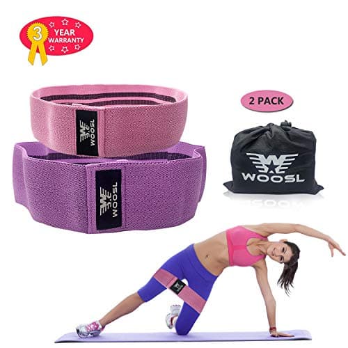 WOOSL Resistance Bands Set,Booty Bands Loop Exercise Bands Anti Slip Elastic Workout Bands Hip Bands Wide Resistance Bands for Legs and Butt Booty Band with Fabric Anti-Slipping Glute