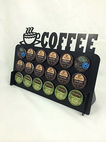 18 K Cup Dispenser Coffee Keurig & Tree Pod Holder Acrylic - Black