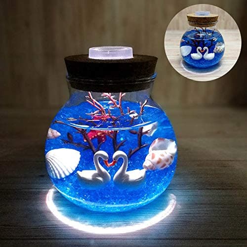 Takefuns Night Light Creative Beautiful Aquarium DIY Light Durable Home Decoration Simulation Jellyfish LED Lamp