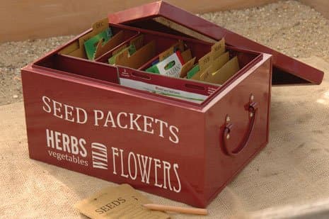 Burgon and Ball Seed Packets Organizer Tin