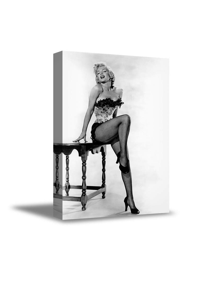 Funny Ugly Christmas Sweater Marilyn Monroe Canvas Marilyn Monroe Bombshell Print Ready to Hang Canvas Beautiful Wall Decor 15" x 22"