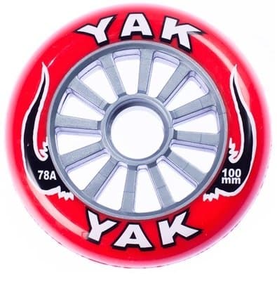 Yak Classic Pro High Performance Scooter Wheel 100mm RED/SILVER