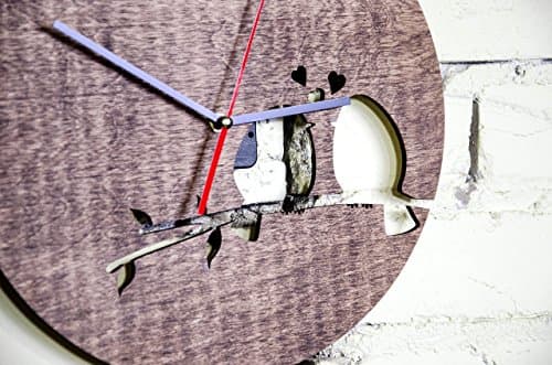 Wall Decor Hanging Clock Reclaimed Wood Silent Clock Walnut Decor Mid Century Clock Brown Clock Square Wall Clock Simple Design Clock