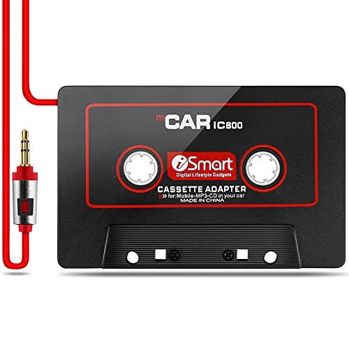 Universal Car Cassette Player Adapter with 3.5mm Male Jack Plug Adapter for iPod, iPad, iPhone, MP3, Mobil Device, Black