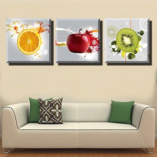 LYGLO Canvas Prints - Bright and Vibrant Fruit Canvas Wall Art Paintings for Kitchen