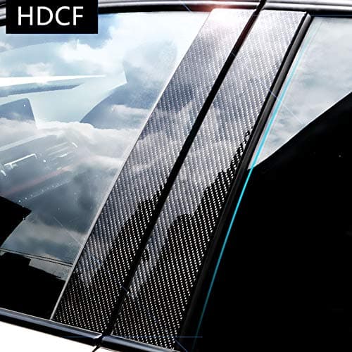 HDCF Carbon Fiber Car Window B-pillars Decorative Sticker/Window Column B Pillar Trim Sticker For E60 E90 F30 F10 F20 F07 E70 E84 E46