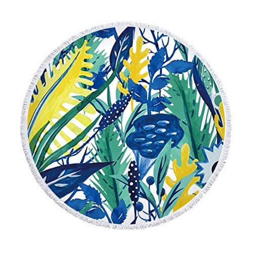 WAVENI Microfiber Round Beach Towel Round Blanket Circle Tablecloth or Table Cover (Color : 3)