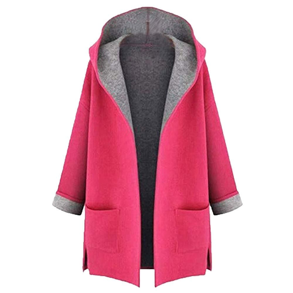 COPPEN Women Coat Jacket Medium Long Large Size Loose Front Open Coats