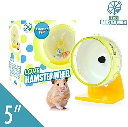 Robo Hamster Wheel 5” Pet Quiet Spinner Comfort Exercise Quiet Wheel and Easy Attach to Wire Cage for Small Pets 2 Oz Dwarf Hamsters Gerbils Hedgehogs Mice - Premium PP Material