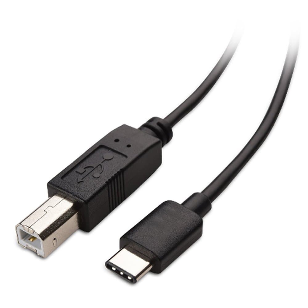 Hentek 3.1 USB Type C (USB-C) To Type B USB 2.0 Male 1Pack 6ft/1.8m Reversible Design Hi-speed Micro Data Cable For Printer Scanner Macbook And Other Type-C Supported Devices (Type-C/BM) (Black)