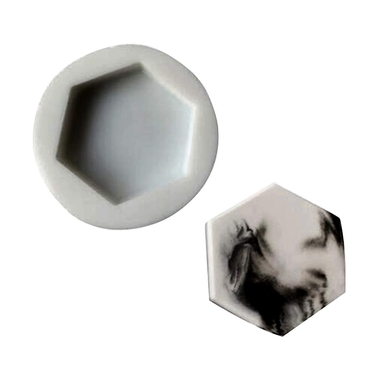 LKXHarleya Hexagon Silicone Mold Making Kit DIY Coasters Mold Flexible Silica Gel Casting Molds for Resin, Concrete, Cement, Home Decoration