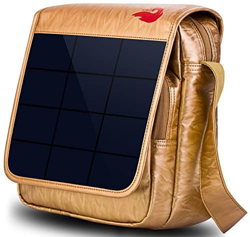 HOWO Solar Powered Hiking Daypacks with 6.5 Watts Solar Charger (Gold)