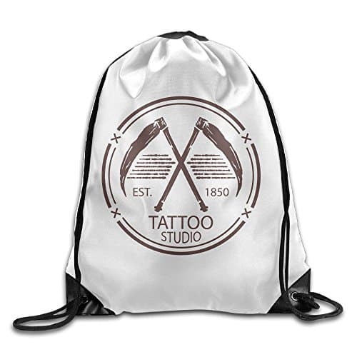 Allan J Beasley 3D Print Drawstring Backpack | Rucksack | Shoulder Bags | Gym Bag - (Est 1850 Tatoo)