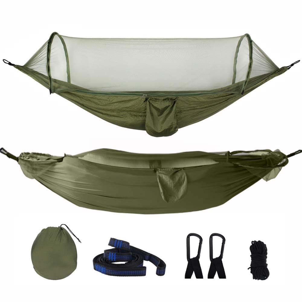 Living Express Camping Hammocks, Portable Camping Hammock Tent with Tree Straps for Backpack, Outdoor, Hiking