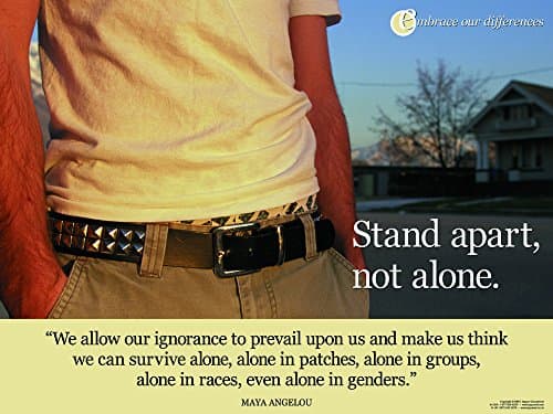 Stand Apart Laminated Educational Diversity Poster Featuring a Quote By Author, Poet and Civil Rights Activist Maya Angelou