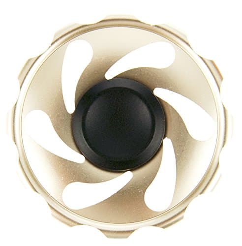 KicksGadget Super-Sonic Lightweight Aluminum Circular Spinner Fidget ADHD ADD Focus Toy; Relieves Stress and Anxiety (Satin Gold)