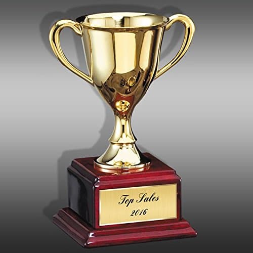 Trophy Cup - Rosewood Gold 8" TC-RG8