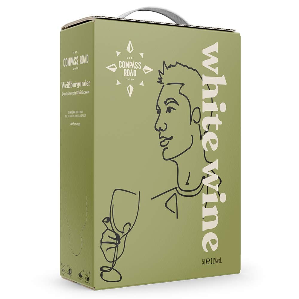 Amazon Brand - Compass Road Pinot Blanc, Germany (Bag in Box), 5L