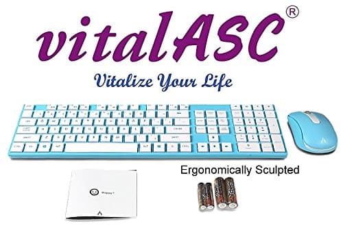 vital-AZ 2016 Wireless Keyboard & Mouse Combo Blue