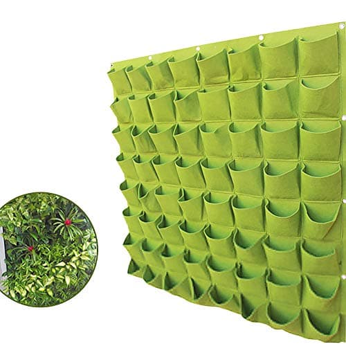 9 Pockets Garden Vertical Planter Pockets Planting Bag Felt Fabric Raised Bed Wall Mount Living Growing Plants Hanging Pouch for Flower Herb Vegetables Indoor Outdoor