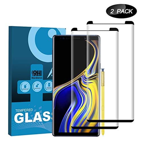 QIANXIANG Screen Protector, Tempered Glass Screen Protector/ 9H Hardness/Anti-Scratch/Anti-Bubble/3D Curved/High Definition Compatible Samsung Galaxy Note 9