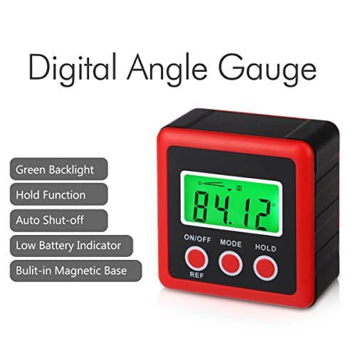 LCD Backlight Digital Level Box Protractor,Angle Finder Level Bevel Gauge with Measurement freezing function,Built-in magnetic Base