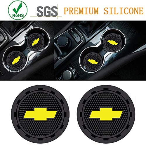 Pumauto 2 Pcs Silcone 2.75 inch Car Cup Interior Accessories Anti Slip Cup Mat for for Chevrole,Silverado,Corvette,Cruze,Malibu,Epica, Aveo,Sail,Captiva,Camaro,Volt,etc All Models