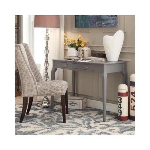 Modern Color Options 1-drawer Office Writing Wood Accent Console Sofa Table Includes Scented Candle Tarts (Grey)