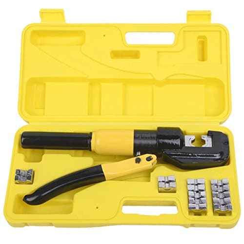 8 Ton Hydraulic Wire Terminal Crimper Battery Cable Lug Crimping Tool w/Dies