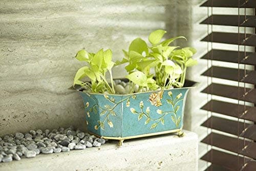SOSPL Iron Planter (31 x 21 cm, Multicolour)