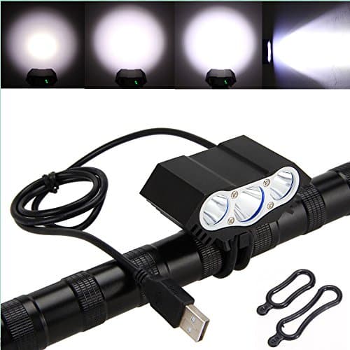 Rayma Rechargeable Owl Eyes 3T6 LED USB 7500Lm Head Front Bicycle Light Bike Lamp Torch Headlamp 4 modes Without Battery And Charger