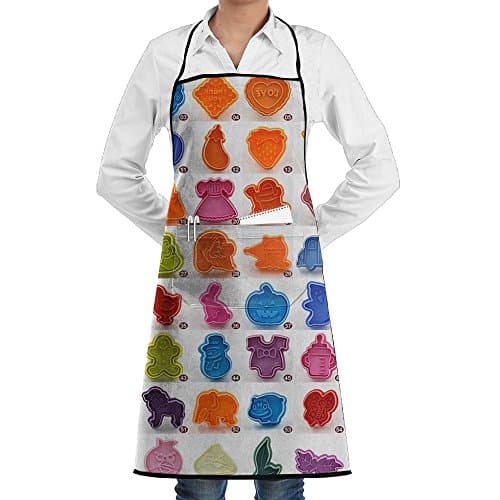 HTSS Handmade Biscuit Cake Mold Unisex Chef Aprons With Pockets Bakery Servers Waitress Craftsmen For Mens Womens Home Kitchen Cooking