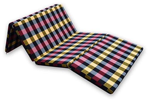 sleepinns Country Home's 4 Fold Single Bed Size EPE Foam (2 X 35 X 2-inches, Checkered)