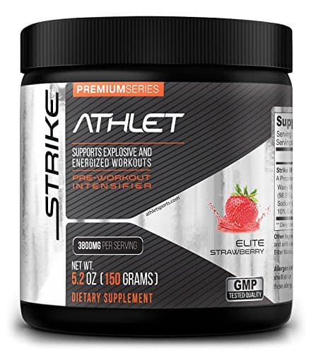 *Flash Sale* STRIKE Elite Strawberry 5.2 oz 150 g - Pre-Workout | Endurance | Extreme Energy | Recovery | Focus | Exercise Training | Gym Body Building - Exp 06-2018