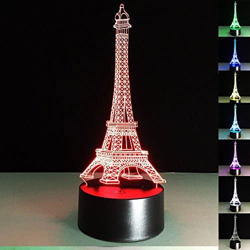 3D LED Lamp, Tower 3d night light 7 Color Light for Kids and Home Decoration