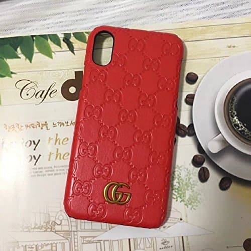 For Apple iPhone X Luxury Designer PU Leather Style Case Cover Wallet (Iphone X - Red1)