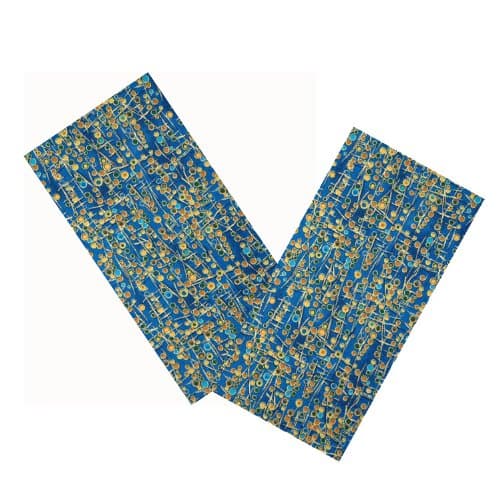 Blue & Gold Abstract Napkin Set