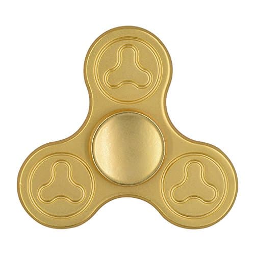 Mbaoluo Spinner Fidget EDC ADHD Focus Toy Ultra Durable High Speed 1-5 Min Spins Precision Kirsite (Gold)