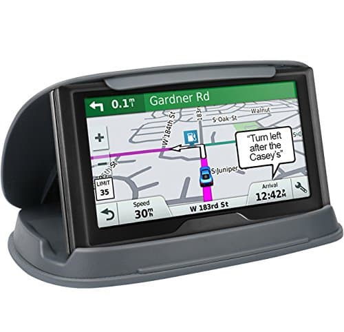 Dashboard Cell Phone Holder, GPS Holder for Car Mount Cradle, Universal Phone Navigation Holder for Iphone 7 Plus 8 Plus X,Samsung Galaxy S9 S8 Note 8, Garmin Nuvi GPS 3-6.8 Inch Smartphones - Grey