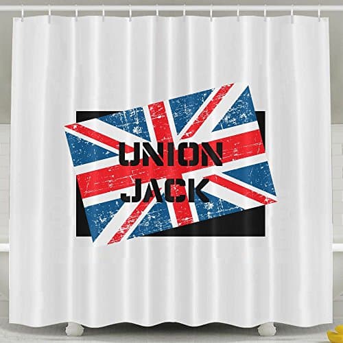 HVSAA Custom Waterproof Bathroom Union Jack 2017 New Arrival Shower Curtain Polyester Fabric Shower Curtain Size 60 X 72inch