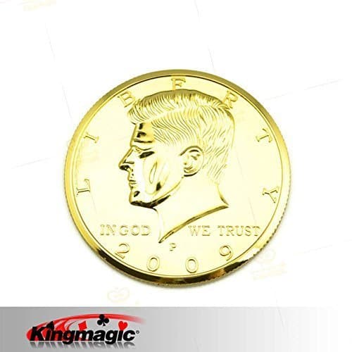 Kingmagic Replica Jumbo 3 inch Gold Half Dollar Coin