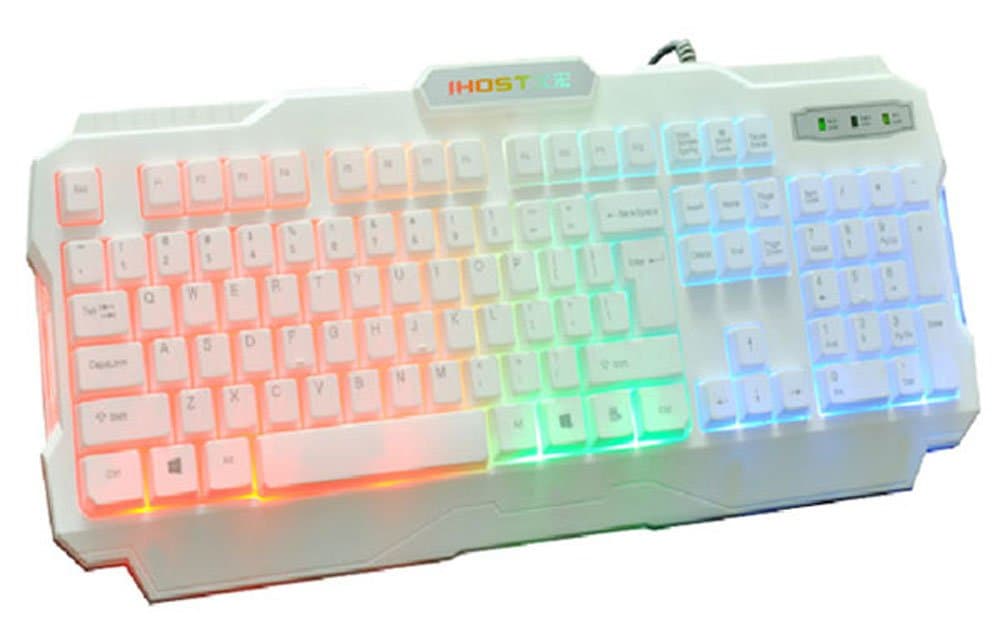 Cdycam Professional 7 Colorful Illuminated LED Backlit USB Wired Ergonomic Pc Gaming Keyboard
