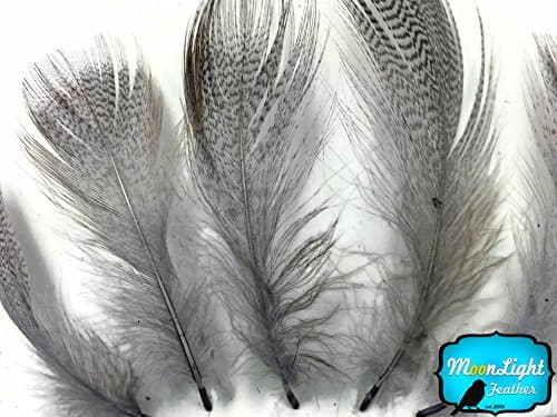 Duck Feathers 0.10 Oz. Platinum Grey Mallard Duck Flank Feathers