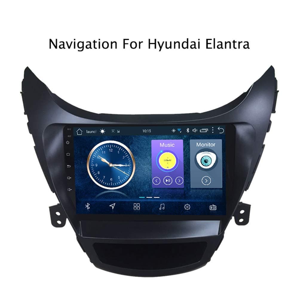 Android Car Navigation Stereo for Hyundai Elantra 2011-2014 Entertainment Multimedia Radio,Wifi/BT Tethering Internet,Support Steering Wheel Control Full Touch 1024X600