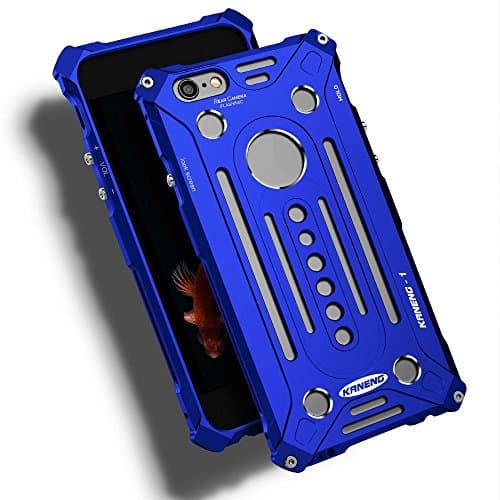 iPhone 8 Case,iPhone 7 Case,Kaneng Aluminum Metal Bumper Back Cover Case for Apple iPhone 7 8 4.7 Inch(Blue)