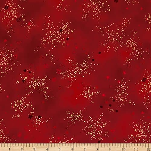 Laurel Burch Glitter Red Fabric By The Yard